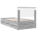 Cadru de pat cu sertar Gri Sonoma 90 x 190 cm Lemn Ingineresc - WALTI WALTI