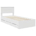 Cadru de pat cu sertar Alb 90 x 200 cm Lemn Ingineresc - WALTI WALTI