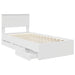 Cadru de pat cu sertar Alb 90 x 200 cm Lemn Ingineresc - WALTI WALTI