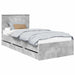 Cadru de pat Gri din beton 90 x 200 cm Lemn Ingineresc - WALTI WALTI