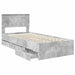 Cadru de pat Gri din beton 90 x 200 cm Lemn Ingineresc - WALTI WALTI