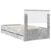 Cadru de pat Gri din beton 90 x 200 cm Lemn Ingineresc - WALTI WALTI