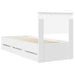 Cadru de pat cu sertar Alb 75 x 190 cm Lemn Ingineresc - WALTI WALTI