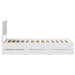 Cadru de pat cu sertar Alb 75 x 190 cm Lemn Ingineresc - WALTI WALTI