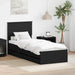Cadru de pat cu sertar Negru 75 x 190 cm Lemn Ingineresc - WALTI WALTI
