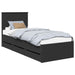 Cadru de pat cu sertar Negru 75 x 190 cm Lemn Ingineresc - WALTI WALTI