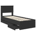 Cadru de pat cu sertar Negru 75 x 190 cm Lemn Ingineresc - WALTI WALTI
