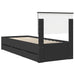 Cadru de pat cu sertar Negru 75 x 190 cm Lemn Ingineresc - WALTI WALTI