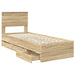 Cadru de pat Stejar Sonoma 75 x 190 cm Lemn Ingineresc - WALTI WALTI