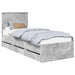 Cadru de pat Gri din beton 75 x 190 cm Lemn Ingineresc - WALTI WALTI