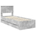 Cadru de pat Gri din beton 75 x 190 cm Lemn Ingineresc - WALTI WALTI