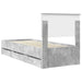 Cadru de pat Gri din beton 75 x 190 cm Lemn Ingineresc - WALTI WALTI