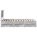 Cadru de pat Gri din beton 75 x 190 cm Lemn Ingineresc - WALTI WALTI