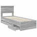 Cadru de pat cu sertar Gri Sonoma 75 x 190 cm Lemn Ingineresc - WALTI WALTI