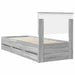 Cadru de pat cu sertar Gri Sonoma 75 x 190 cm Lemn Ingineresc - WALTI WALTI