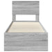 Cadru de pat cu sertar Gri Sonoma 75 x 190 cm Lemn Ingineresc - WALTI WALTI