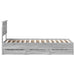 Cadru de pat cu sertar Gri Sonoma 75 x 190 cm Lemn Ingineresc - WALTI WALTI