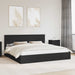Pat cu storage cu headboard Negru 200 x 200 cm Lemn compozit - WALTI WALTI