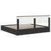 Pat cu storage cu headboard Negru 200 x 200 cm Lemn compozit - WALTI WALTI