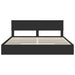 Pat cu storage cu headboard Negru 200 x 200 cm Lemn compozit - WALTI WALTI