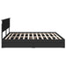 Pat cu storage cu headboard Negru 200 x 200 cm Lemn compozit - WALTI WALTI