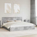 Pat cu storage Gri din beton 200 x 200 cm Lemn compozit - WALTI WALTI