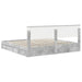 Pat cu storage Gri din beton 200 x 200 cm Lemn compozit - WALTI WALTI