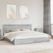 Pat cu storage cu sertar Gri Sonoma 200 x 200 cm Lemn compozit - WALTI WALTI
