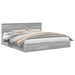 Pat cu storage cu sertar Gri Sonoma 200 x 200 cm Lemn compozit - WALTI WALTI
