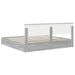 Pat cu storage cu sertar Gri Sonoma 200 x 200 cm Lemn compozit - WALTI WALTI