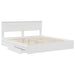Pat cu storage cu headboard Alb 180 x 200 cm Lemn compozit - WALTI WALTI
