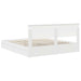 Pat cu storage cu headboard Alb 180 x 200 cm Lemn compozit - WALTI WALTI