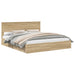 Pat cu storage Stejar Sonoma 180 x 200 cm Lemn compozit - WALTI WALTI
