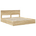 Pat cu storage Stejar Sonoma 180 x 200 cm Lemn compozit - WALTI WALTI