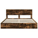 Pat cu storage Stejar fumuriu 180 x 200 cm Lemn compozit - WALTI WALTI