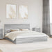Pat cu storage cu sertar Gri Sonoma 180 x 200 cm Lemn compozit - WALTI WALTI