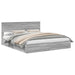 Pat cu storage cu sertar Gri Sonoma 180 x 200 cm Lemn compozit - WALTI WALTI