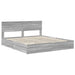 Pat cu storage cu sertar Gri Sonoma 180 x 200 cm Lemn compozit - WALTI WALTI