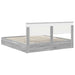 Pat cu storage cu sertar Gri Sonoma 180 x 200 cm Lemn compozit - WALTI WALTI