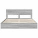 Pat cu storage cu sertar Gri Sonoma 180 x 200 cm Lemn compozit - WALTI WALTI