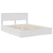 Pat cu storage cu headboard Alb 160 x 200 cm Lemn compozit - WALTI WALTI