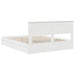 Pat cu storage cu headboard Alb 160 x 200 cm Lemn compozit - WALTI WALTI
