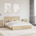 Pat cu storage Stejar Sonoma 160 x 200 cm Lemn compozit - WALTI WALTI
