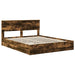 Pat cu storage Stejar fumuriu 160 x 200 cm Lemn compozit - WALTI WALTI