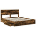 Pat cu storage Stejar fumuriu 160 x 200 cm Lemn compozit - WALTI WALTI