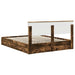 Pat cu storage Stejar fumuriu 160 x 200 cm Lemn compozit - WALTI WALTI