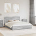 Pat cu storage cu sertar Gri Sonoma 160 x 200 cm Lemn compozit - WALTI WALTI