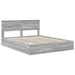 Pat cu storage cu sertar Gri Sonoma 160 x 200 cm Lemn compozit - WALTI WALTI