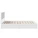 Pat cu storage cu headboard Alb 140 x 200 cm Lemn compozit - WALTI WALTI