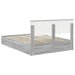 Pat cu storage cu sertar Gri Sonoma 140 x 200 cm Lemn compozit - WALTI WALTI